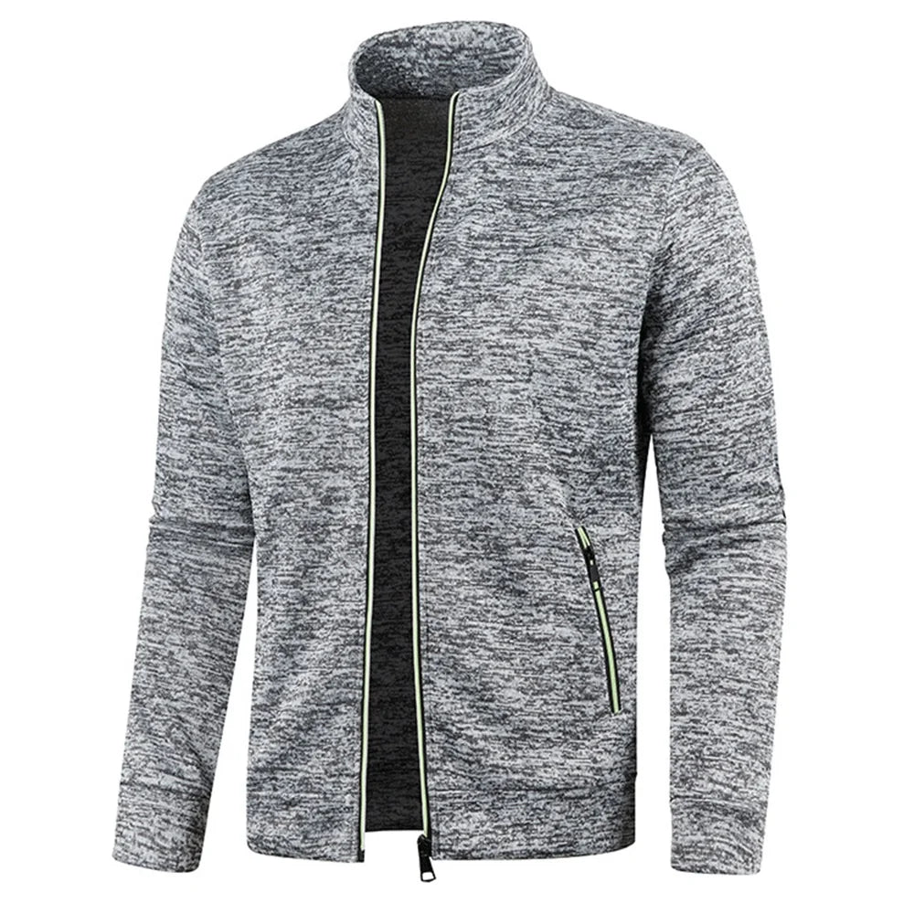 Casaco Masculino De Frio Com Zíper E Gola Em Pé - Promoção de Inverno 2025